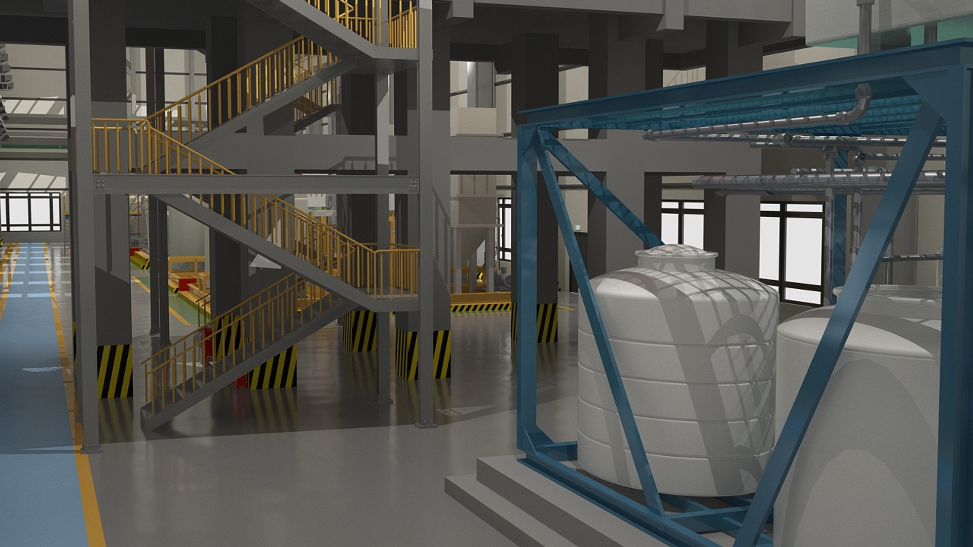 Factory Interior 3D Model - TurboSquid 2382223
