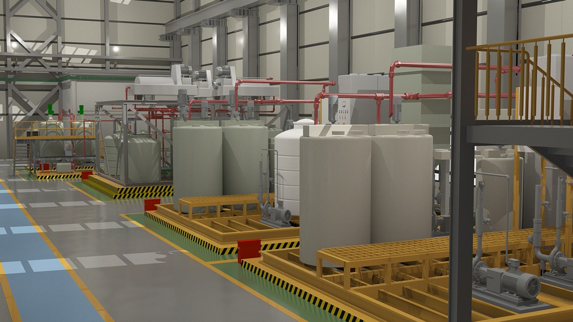 Factory Interior 3D Model - TurboSquid 2382223