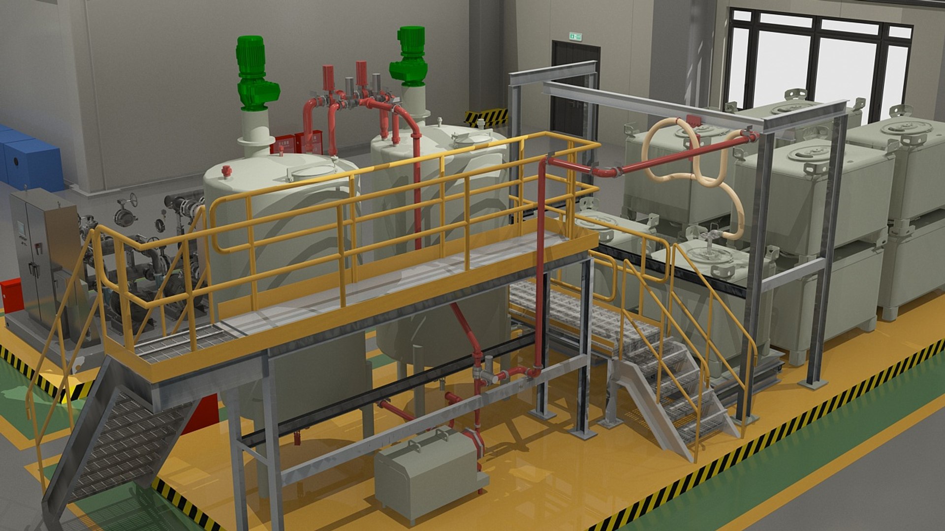 Factory Interior 3D Model - TurboSquid 2382223
