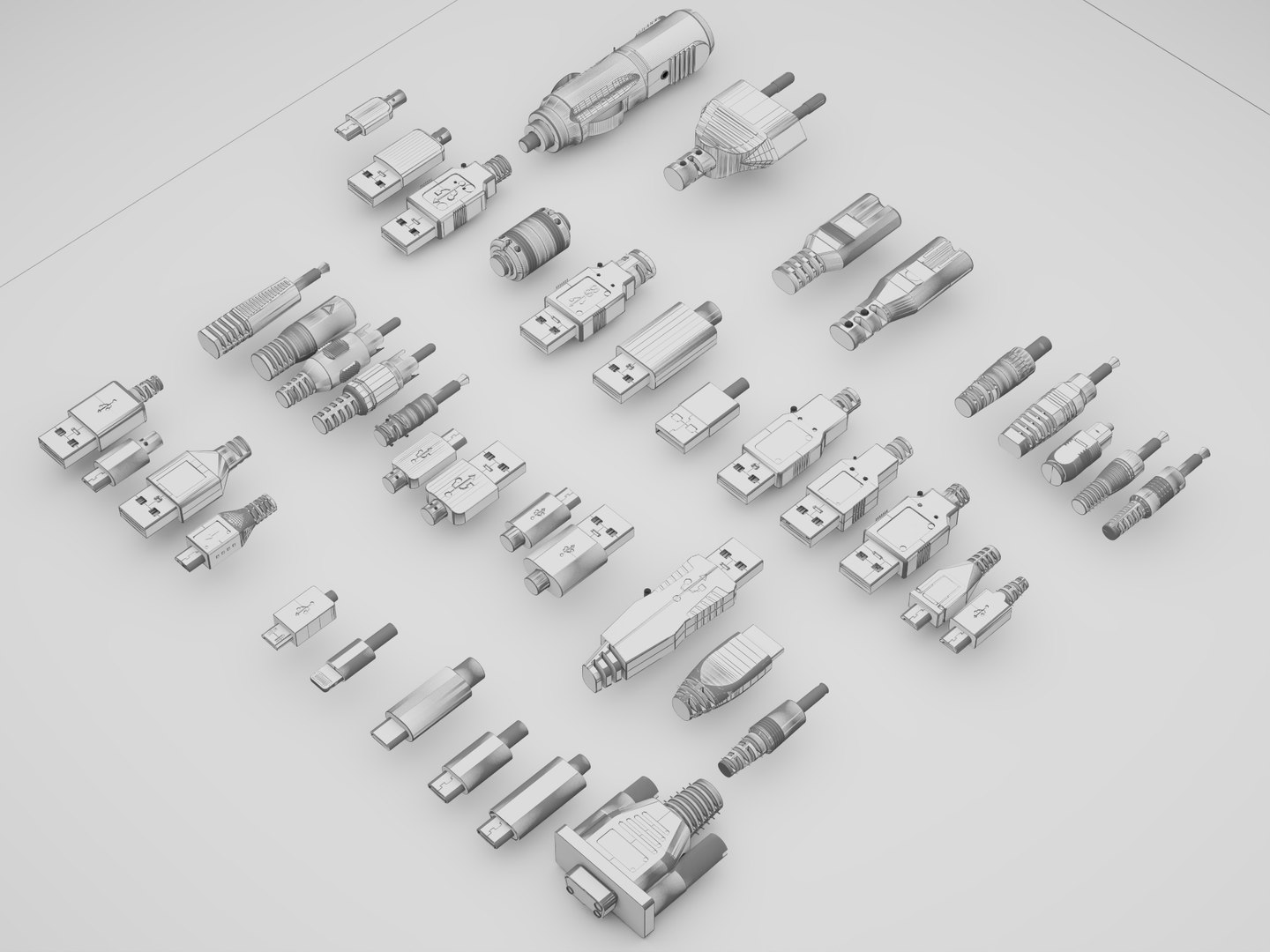 3D model USB Connectors Plugs Adapters Cables Pack https://p.turbosquid.com/ts-thumb/WB/bOLIlA/DX/8198/jpg/1791430121/1920x1080/fit_q87/a343a2775f81bad2f23073b8269223310cb67863/8198.jpg