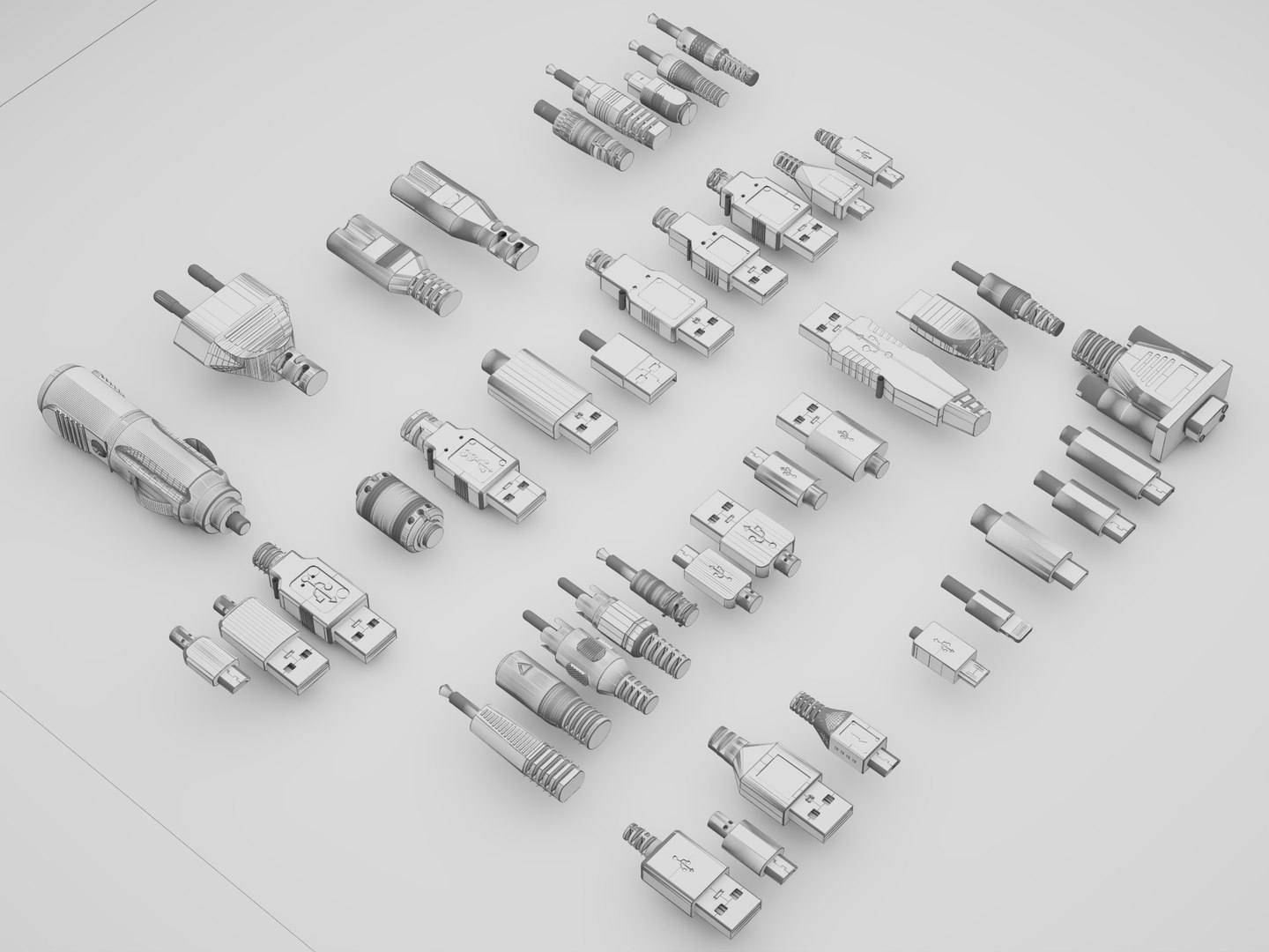 3D model USB Connectors Plugs Adapters Cables Pack https://p.turbosquid.com/ts-thumb/WB/bOLIlA/aI/8199/jpg/1791430121/1920x1080/fit_q87/43b576cab2d5a39a418197a67c255c5111c4eb0e/8199.jpg