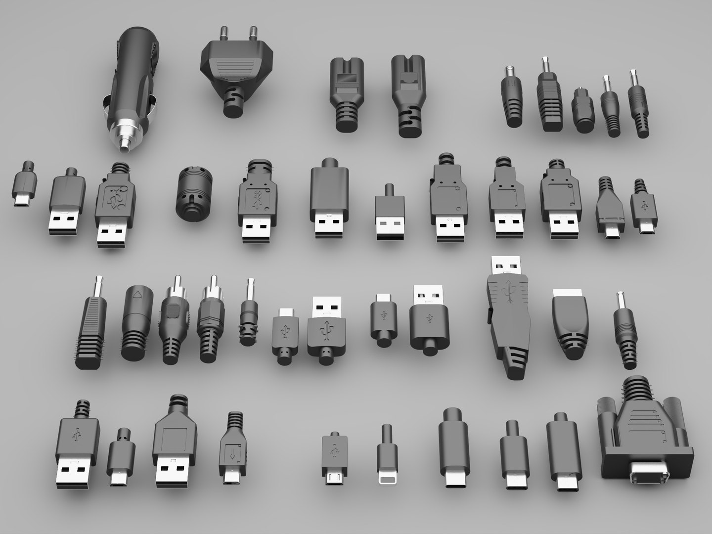 3D model USB Connectors Plugs Adapters Cables Pack https://p.turbosquid.com/ts-thumb/WB/bOLIlA/vA/8193/jpg/1791430115/1920x1080/fit_q87/2a9e4b91b16cc5a4894c20cea358c7eaa6ad4bd9/8193.jpg