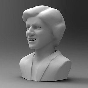 3d head woman sculpture model