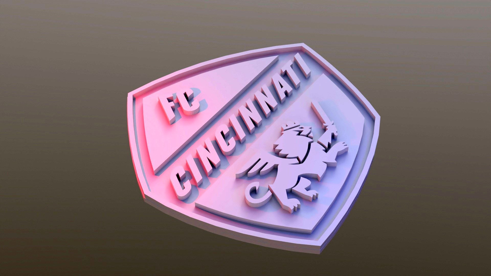 Cincinnati Club Logo Keychan Printable And Renderable 3D Model ...