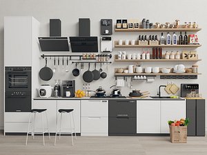 3D model Modern Kitchen Interior Scene 3D Model