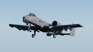 A-10 Thunderbolt Fully-Rigged And Animated With Weapons Game Ready 3D model