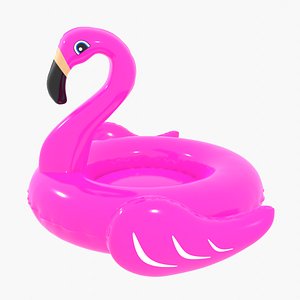 Inflatable Pink Flamingo Toy 3D