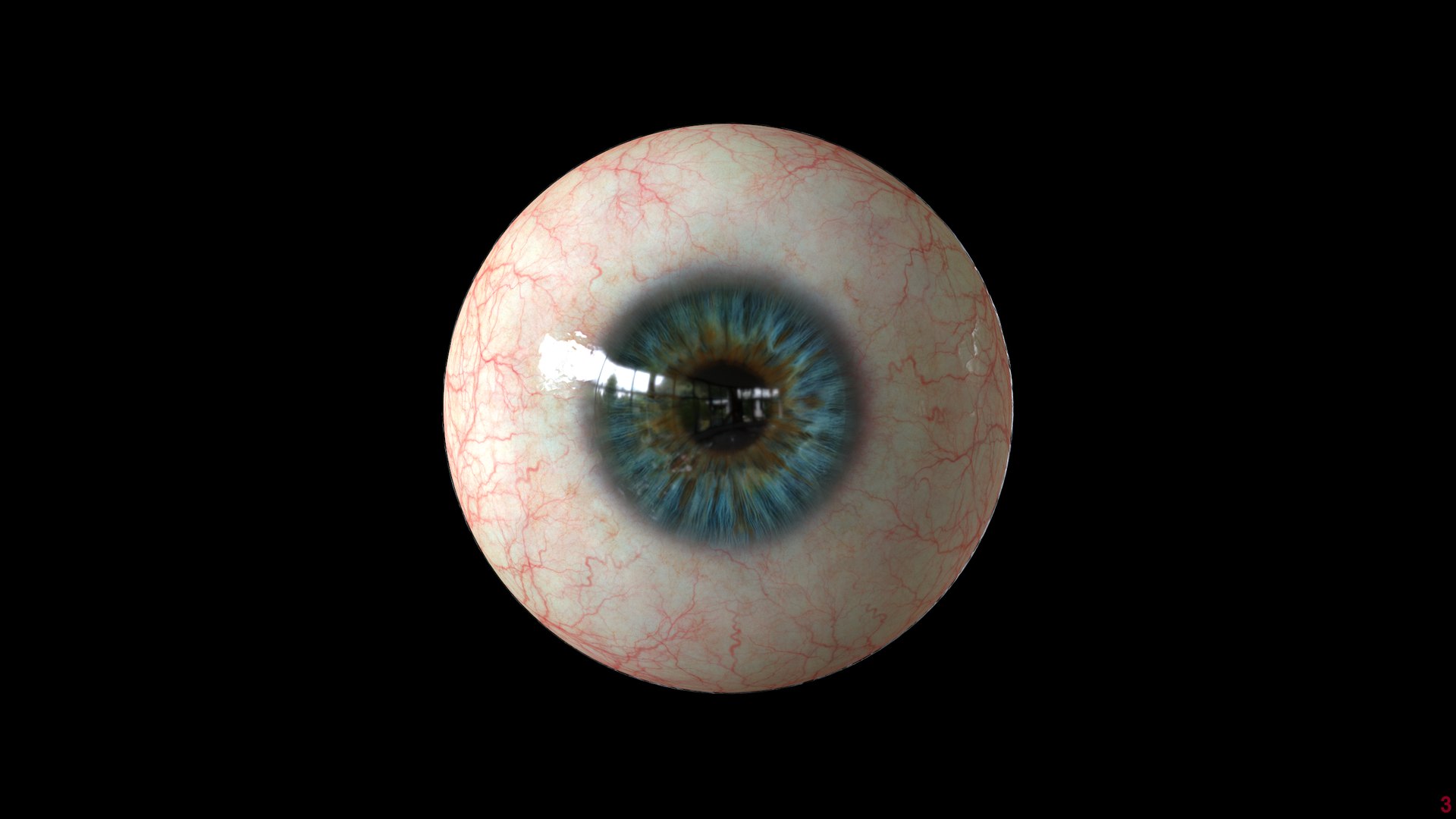 Eye Blue 2 Real-time 3D Model 4k Texture Marmoset Toolbag3 Maya FBX OBJ ...