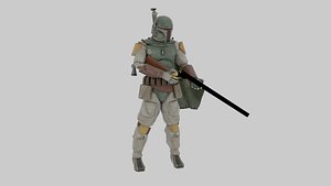 Star Wars Boba Fett Simple Rigged