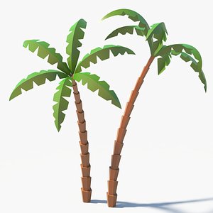 3D model knotty cartoon palm