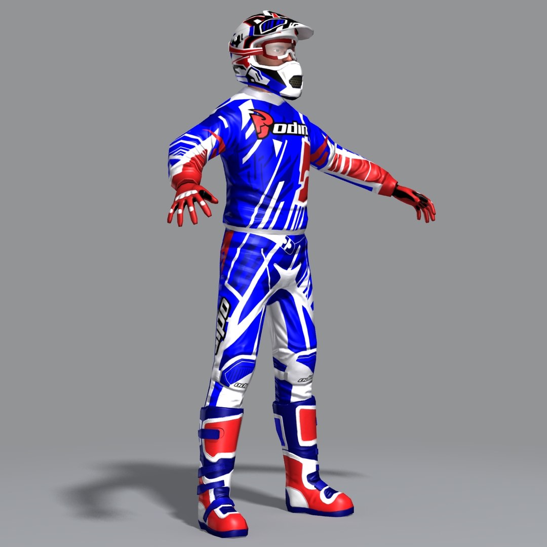 Realistic Rider 3d Model