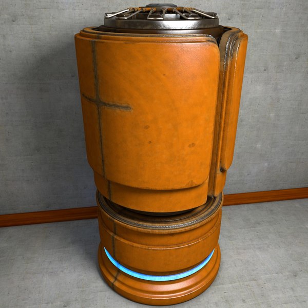 3d model of metal container scifi