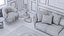 Realistic Neoclassic Luxury Interior Design 3D Scene