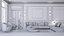 Realistic Neoclassic Luxury Interior Design 3D Scene
