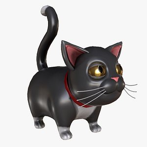stylized cartoon black fat 3D