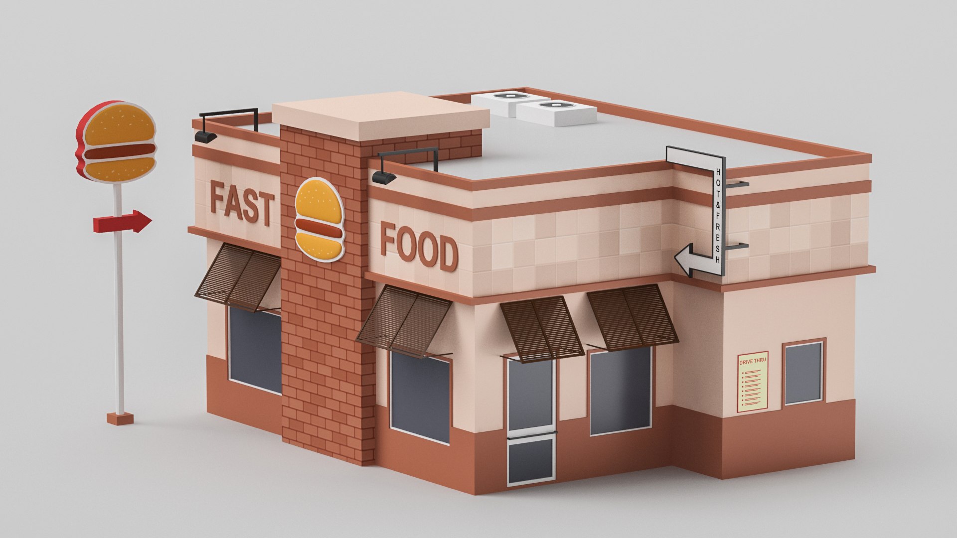 Low Poly Cartoon Fast Food Restaurant 3D https://p.turbosquid.com/ts-thumb/WB/yc3A8m/qF/fastfoodshop4/jpg/1640799341/1920x1080/fit_q87/77b7dbde557b8f0a080364958b9b3d0b45c2e07f/fastfoodshop4.jpg