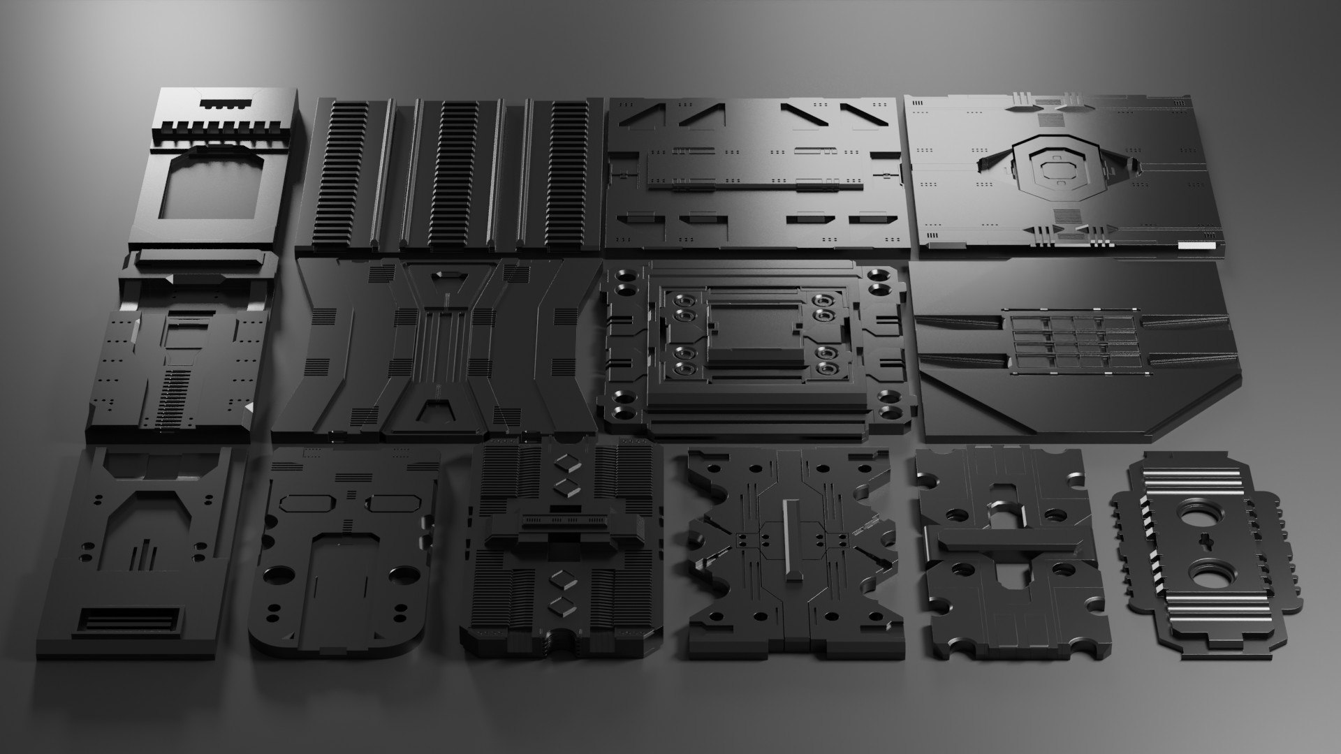 Hard Surface Panels Volume 1 3d Model Turbosquid 1799695