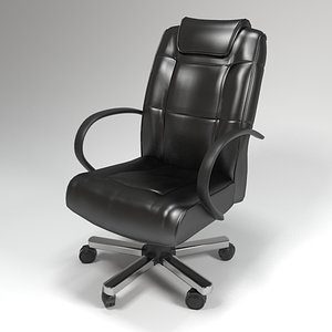 chair leather office 3d model