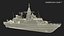 Corvette Class Ship with Attack Helicopter Rigged