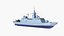 Corvette Class Ship with Attack Helicopter Rigged
