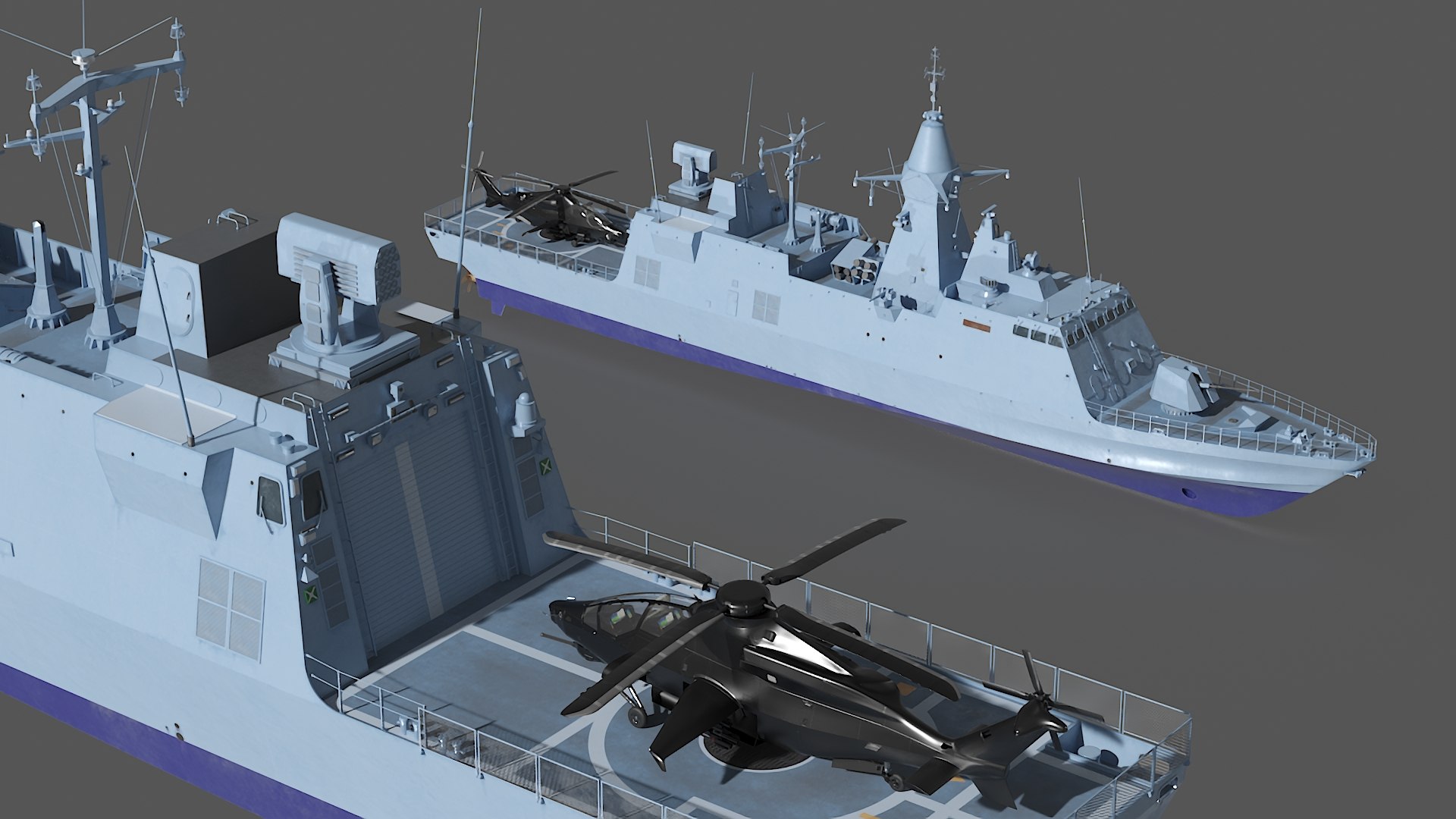 3D Corvette Class Ship with Attack Helicopter Rigged https://p.turbosquid.com/ts-thumb/WC/AR4QXi/aC/corvette_class_ship_with_attack_helicopter_rigged_007/jpg/1734789303/1920x1080/fit_q87/f35c4b8b9beb2df87373f4d8622a55d3e1aa8438/corvette_class_ship_with_attack_helicopter_rigged_007.jpg