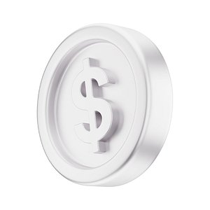 Coin Dollar Icon 3D