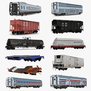 Railroad Wagons Collection 2