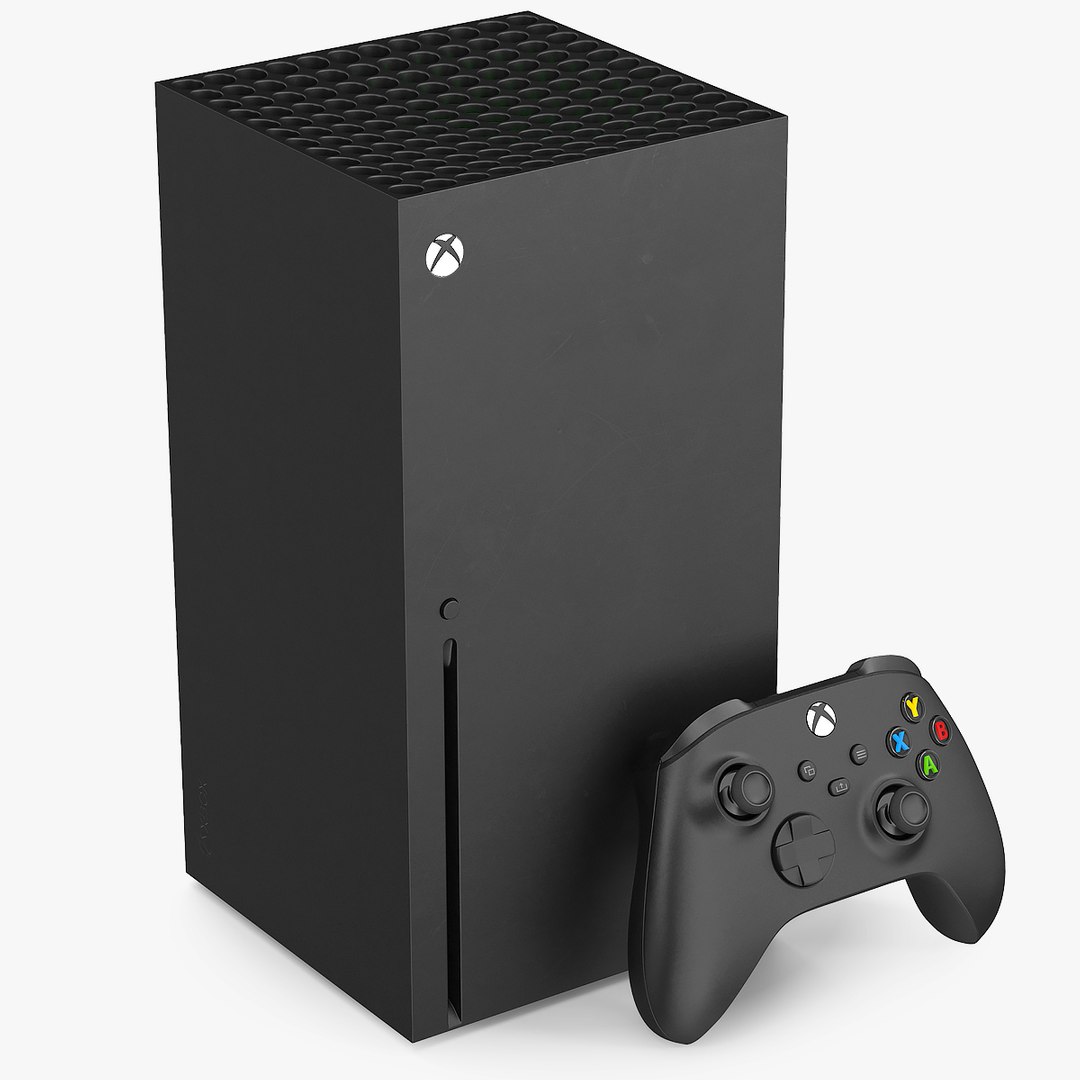 Xbox Series X Gaming Console Set 3D model preview