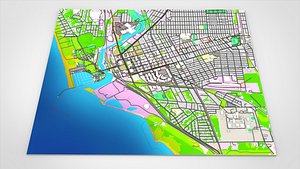 Cityscape Michigan City LaPorte County Indiana USA 3D model