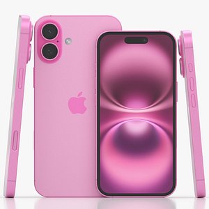 3D iPhone 16 and 16 Plus Pink