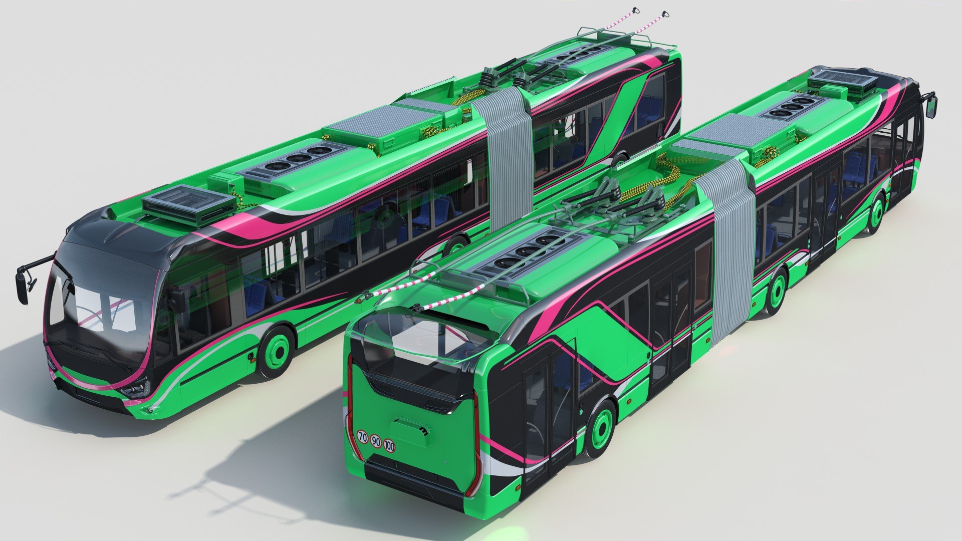 Electric Hybrid Trolleybus Rigged Model - TurboSquid 1681959