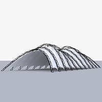 Wavy Tensile Structure Tunnel