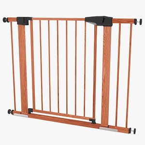 Pressure Mounted Baby and Pet Gate Wood Pattern