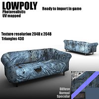 LowPoly grange tarpaulin Sofa