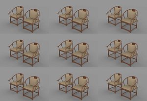 Taishi chair Chinese wooden chair Spring and Autumn chair Chinese Ming and Qing dynasties chair offi 3D model