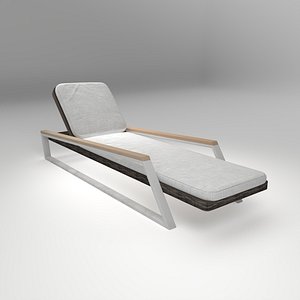 3D Sunlounger Beach Chair model