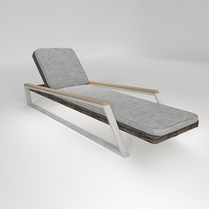 3D Sunlounger Beach Chair model