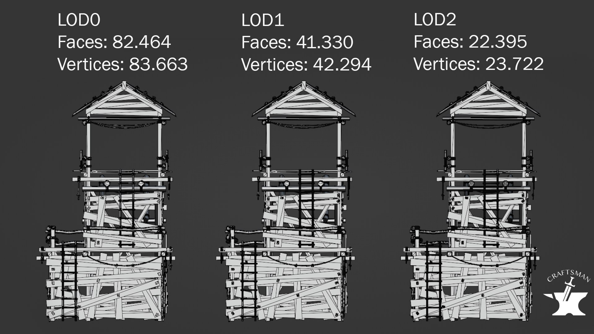 3D Realistic Medieval Watchtower Model - TurboSquid 2111490