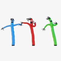 Animated Wind Dancers Trio Blue Green and Red