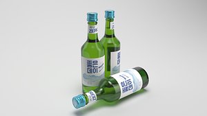 Good Day Soju Bottle - High-Quality 3D Model 3D model
