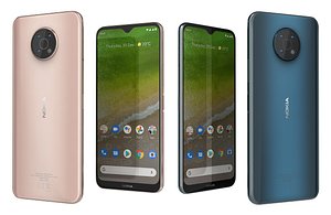 3D Nokia G50 5G Nordic Blue And Midnight Sun Low Poly