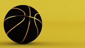 3D basketball ball GOLD edition model