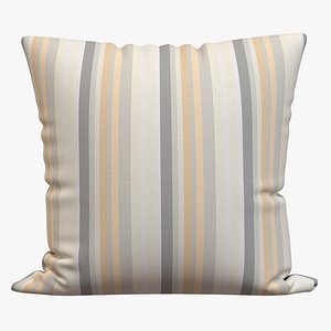 STRIPED LINEN THROW PILLOW COVER 3D