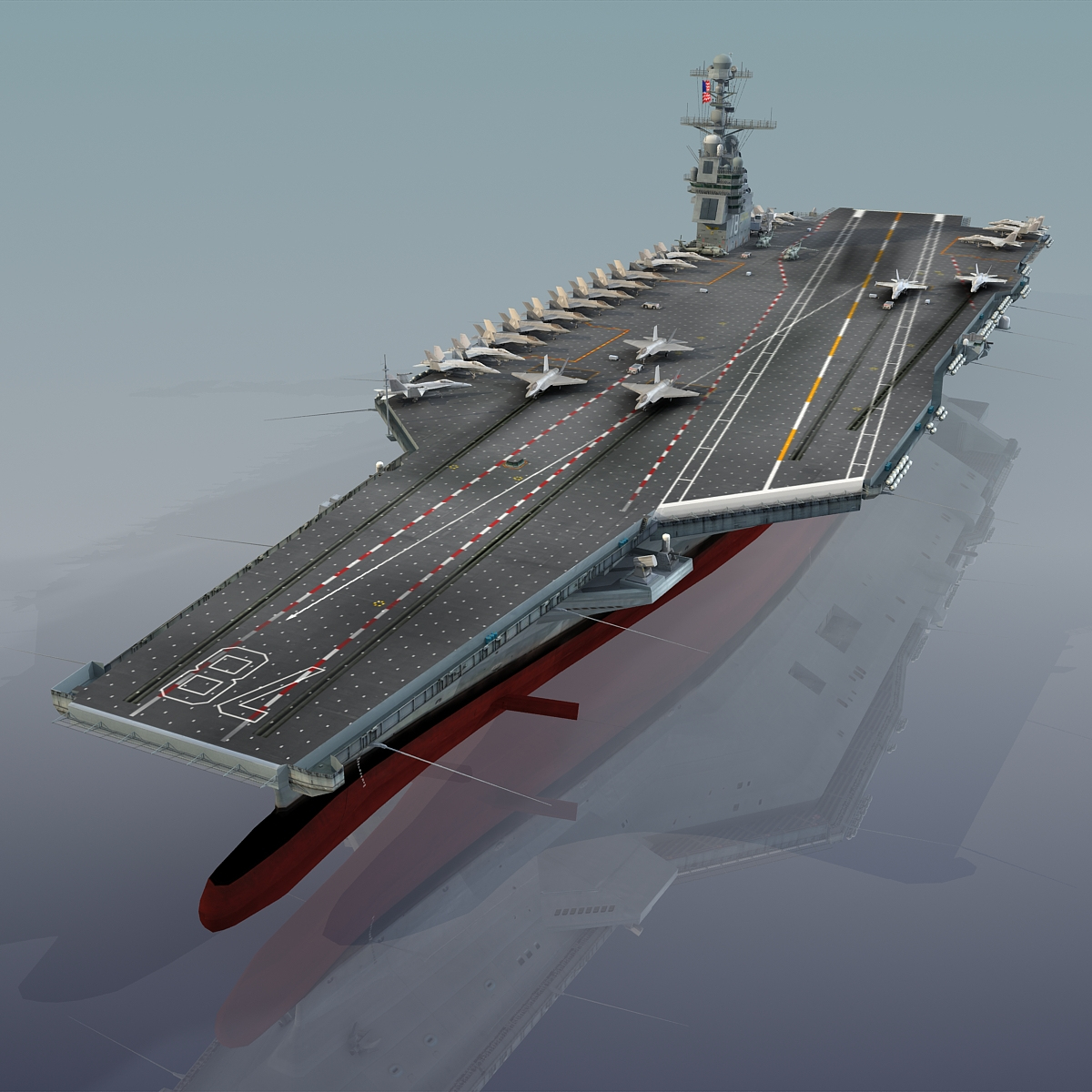 3d model uss gerald r aircraft carrier