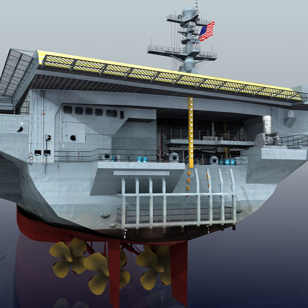 3d model uss gerald r aircraft carrier