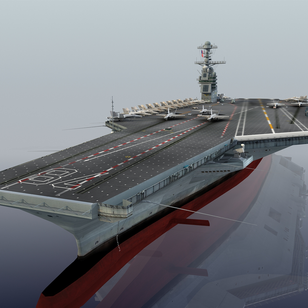 3d model uss gerald r aircraft carrier