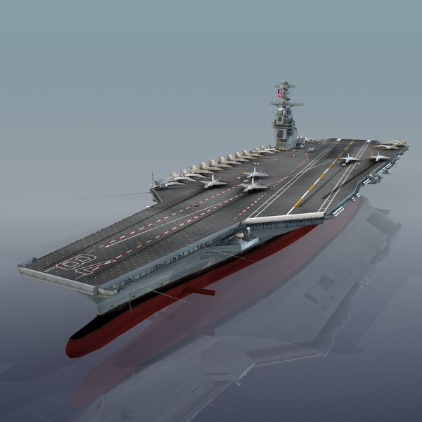 3d model uss gerald r aircraft carrier