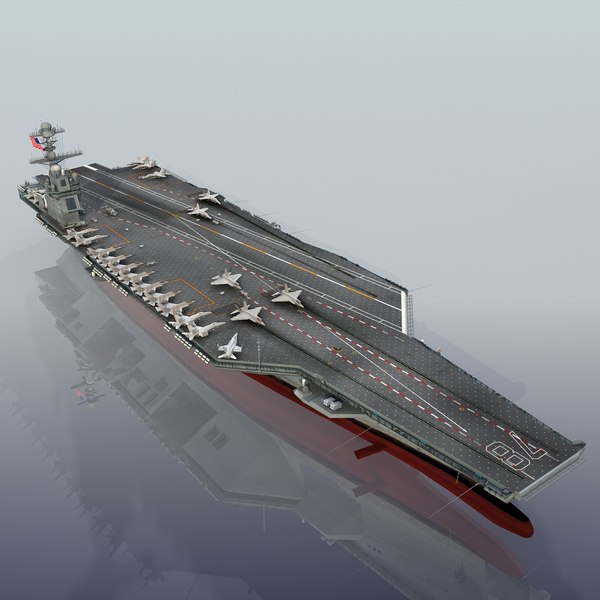 3d model uss gerald r aircraft carrier