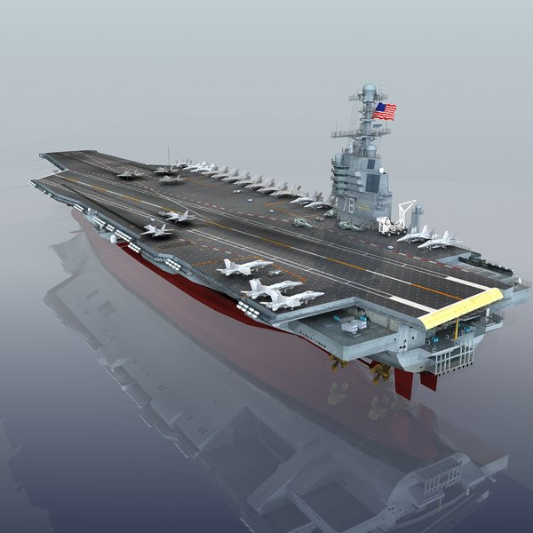 3d model uss gerald r aircraft carrier