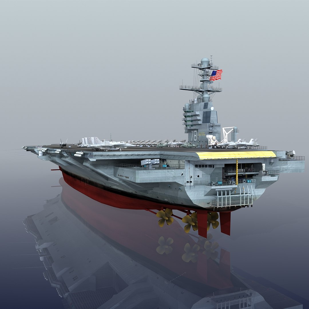 3d model uss gerald r aircraft carrier